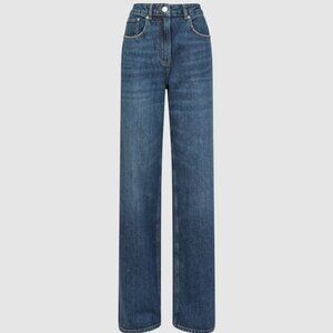 Reiss High Rise Straight Leg Jeans